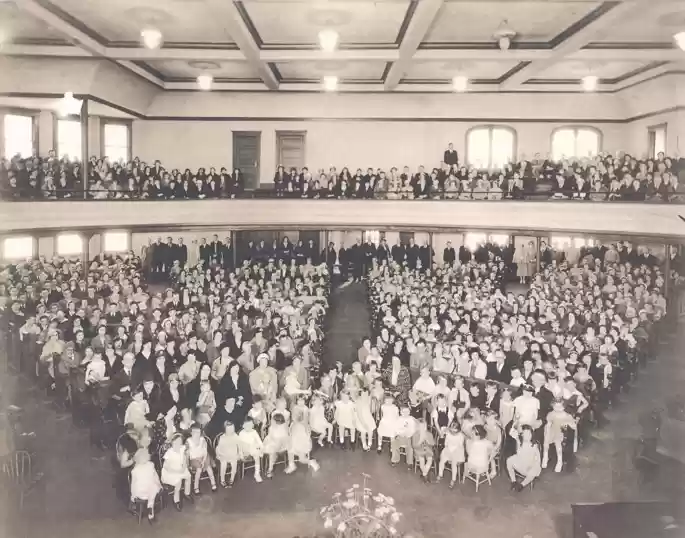Interior of Hinson Church 1933
